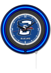 Creighton Bluejays Double Neon Wall Clock