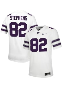 Justin Stephens  Nike K-State Wildcats White Football NIL Game Football Jersey