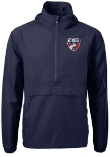 Cutter and Buck FC Dallas Mens Navy Blue Charter Eco Pullover Jackets