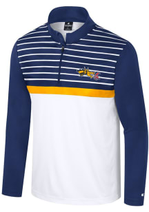 Colosseum Drexel Dragons Youth Navy Blue Kynes Windshirt Long Sleeve Quarter Zip Shirt