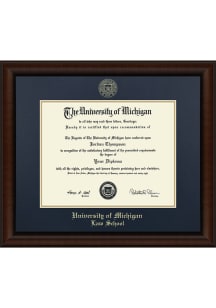 Michigan Wolverines Embossed Lenox Diploma Frame - Navy Blue