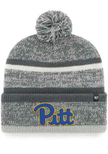 47 Pitt Panthers Charcoal Brain Freeze Cuff Beanie Mens Knit Hat
