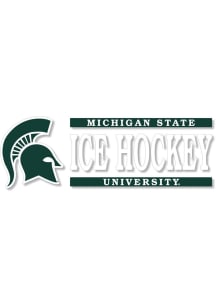 Michigan State Spartans 6x2 Ice Hockey Auto Decal - Green