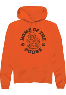 Summit Sportswear Ohio Mens Orange Home of the Pudge Happy Long Sleeve Hoodie