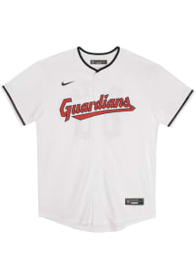 Nike Cleveland Guardians Boys White Home Game Blank Baseball Jersey