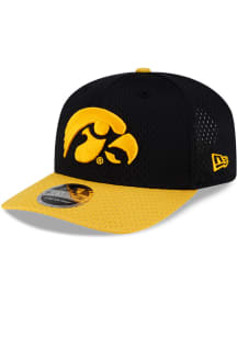 New Era Iowa Hawkeyes Jersey Mesh 9SEVENTY Stretch Snap Adjustable Hat - Black