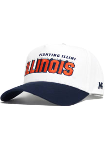 No Rivals Illinois Fighting Illini Courtside Adjustable Hat - White