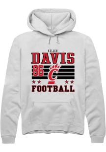 Kellen Davis Cincinnati Bearcats Mens White Football NIL Striped Player Hood