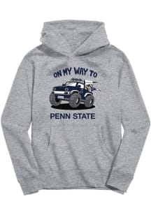 Vive La Fete Penn State Nittany Lions Toddler Grey On My Way Long Sleeve Hooded Sweatshirt