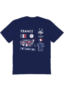 Vive La Fete France National Team Womens Navy Blue Impressions Short Sleeve T-Shirt