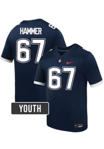 Hannes Hammer UConn Huskies Youth Navy Blue Nike NIL Name And Number Football Jersey