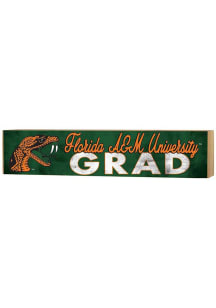 KH Sports Fan Florida A&M Rattlers Grad graduation graphic Sign - Green