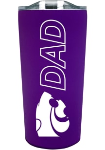 K-State Wildcats 18oz Soft Touch Dad Stainless Steel Tumbler - Purple
