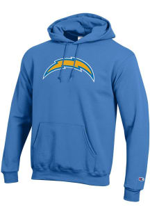 Champion Los Angeles Chargers Mens Light Blue Powerblend Long Sleeve Hoodie