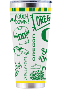 The Memory Company Oregon Ducks Sketchpad 30oz Stainless Steel Tumbler - White