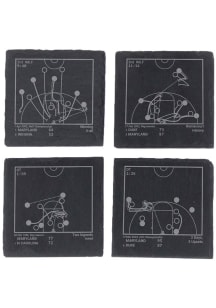 Maryland Terrapins 4 Pack Baskeball Playbook Coaster - Grey