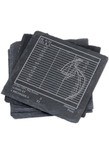 Michigan Wolverines 4 Pack Football Playbook Coaster - Grey
