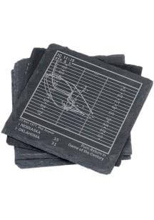 Nebraska Cornhuskers 4 Pack Football Playbook Coaster - Grey