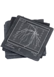 Wisconsin Badgers 4 Pack Football Playbook Coaster - Grey
