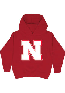 Vive La Fete Nebraska Cornhuskers Toddler Scarlet Red Sam Long Sleeve Hooded Sweatshirt