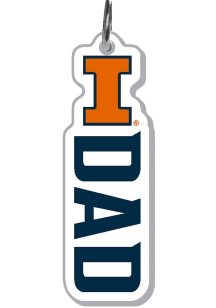 Illinois Fighting Illini Dad Acrylic Keychain - Orange