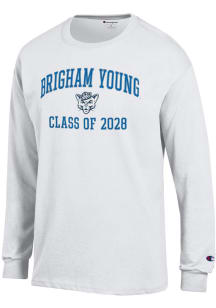 Champion BYU Cougars White Font Class of 2028 Jersey Long Sleeve T Shirt