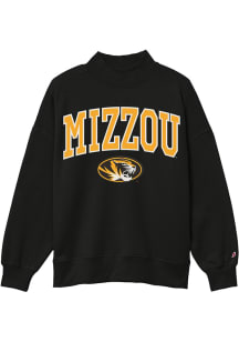 League Missouri Tigers Womens Black Diana Mock Neck Crew Sweatshirt