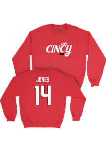 Elijah Jones Cincinnati Bearcats Mens Red NIL Legacy Player Crew