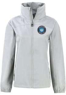 Cutter and Buck Charlotte FC Womens Grey Charter Eco Light Weight Jacket