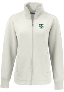 Cutter and Buck Tulane Green Wave Womens White Vault Roam Light Weight Jacket