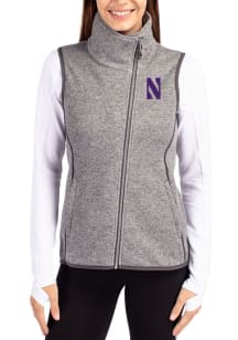 Cutter and Buck Northwestern Wildcats Womens Purple Mainsail Asymmetrical Vest
