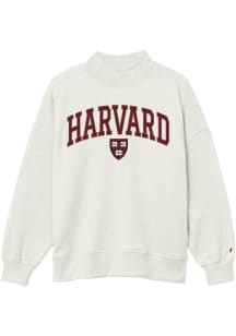 Harvard Crimson Womens Oatmeal Diana Crew Sweatshirt