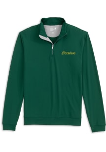 Johnnie O George Mason University Mens Green Motion Long Sleeve Qtr Zip Pullover