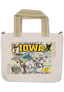 Iowa Hawkeyes White 14x18 Canvas Tote