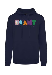 Levelwear USMNT Mens Navy Blue Podium Full On Long Sleeve Hoodie