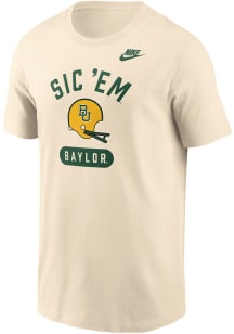 Nike Baylor Bears Natural Football Football Helmet Core Short Sleeve T Shirt