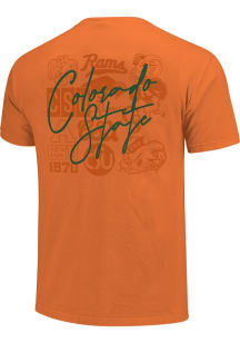Colorado State Rams Womens Orange Vintage Watermarks Short Sleeve T-Shirt
