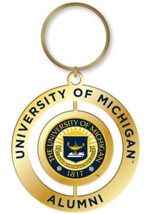 Michigan Wolverines Alumni Spinner Keychain - Navy Blue