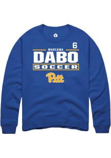Mariama Dabo Pitt Panthers Mens Blue NIL Stacked Box Player Crew