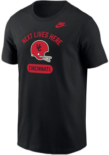 Nike Cincinnati Bearcats Black Football Football Helmet Core Short Sleeve T Shirt