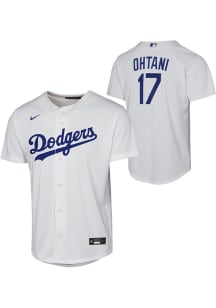 Shohei Ohtani  Nike Los Angeles Dodgers Youth White Home Baseline Jersey