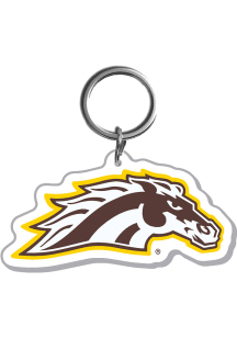 Western Michigan Broncos Acrylic Mascot Keychain - Brown