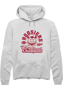 Summit Sportswear Indiana Hoosiers Mens White Vintage 2025 National Champions Long Sleeve Hoodie