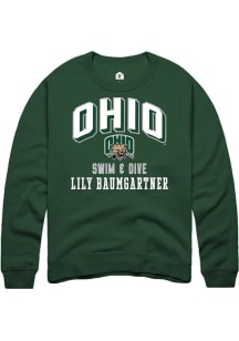 Lily Baumgartner Ohio Bobcats Mens Green NIL Arch Logo Player Crew