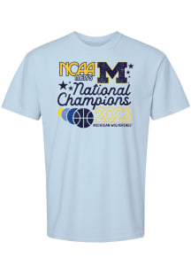 Summit Sportswear Michigan Wolverines Light Blue 2026 Men's Basketball National Champions Vintage..