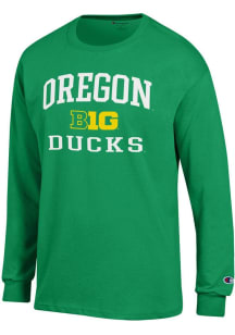 Champion Oregon Ducks Kelly Green Big Ten Jersey Long Sleeve T Shirt