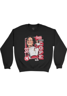 Emmerson Cope Nebraska Cornhuskers Mens Black Portrait Player Crew