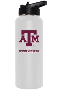Texas A&M Aggies Personalized 34oz Quencher Stainless Steel Bottle - White