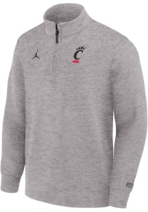 Nike Cincinnati Bearcats Mens Grey Coach Long Sleeve Qtr Zip Pullover