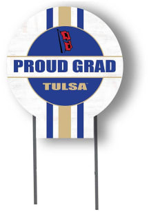 Tulsa Golden Hurricane KH Sports Fan Grad graduation graphic Yard Sign - White